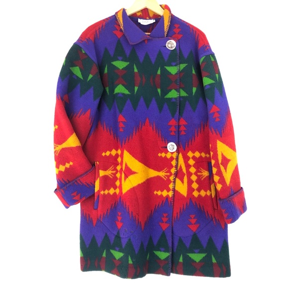 Neiman Marcus Jackets & Blazers - VINTAGE NEIMAN MARCUS Oversized Aztec Wool Coat